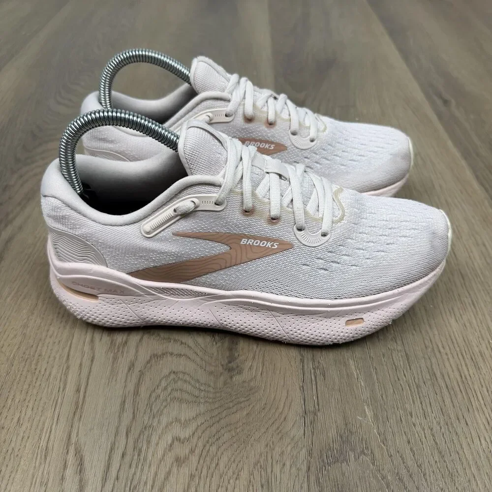 Brooks Ghost Max Shoes Womens Size 7.5 Pink Mesh Running Cushioned Athletic